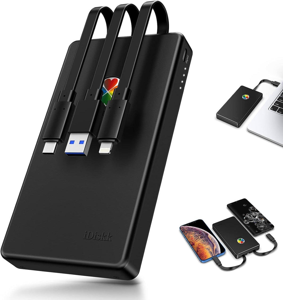 iDiskk App-le Certified 1TB External Hard Drive for iPhone18/17/16/15, iPad & MacBook Backup Photos, Videos, Music & Docs Compatible with iOS & Android Portable Storage for All Your Digital Files