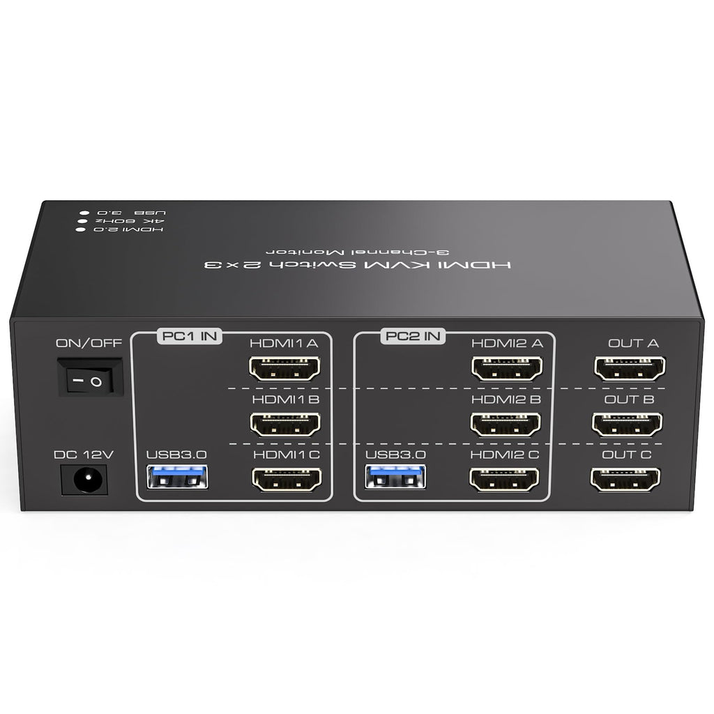USB C KVM Switch Docking Station for 2 Montors 2 Laptops or MacBook with Displaylink,14-in-1 Thunderbolt Docking Station Support Extended/Copy Mode with 4K@60Hz HDMI and Displayport Dual Display Out