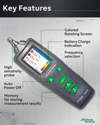 Digital Vibration Meter – VM-422 Industrial Vibrometer with Memory, Acceleration 0.1–199.9 m/s², Velocity 0.1–199.9 mm/s, Displacement 0.001–1.999 mm, 10Hz–4kHz, 500 Data Storage