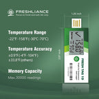 Freshliance Temperature Data Logger with LCD Display, Single Use USB Temperature Recorder with 30000 Points, Auto PDF CSV Report 180Days Cold Chain Transportation Storage, Fresh Tag 1D, 20Pack