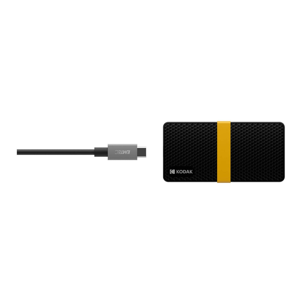 Kodak Portable SSD X200 1TB with USB-C 3.1 Gen 2 (10 Gbps)