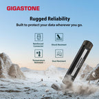 Gigastone USB-C External SSD 1TB Gaming iPhone15 USB3.2 Gen2 1,050MB/s USB-A&C Dual Portable Solid State Drive MacBook iPad Laptop Smartphone SSD Backup Hard Drive for PS5 Console