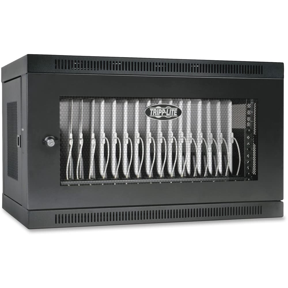 Tripp Lite 48-Port AC Mobile Charging Cart Storage Station for Chromebooks, iPads, Laptops, Tablets, Black (CSC48AC)