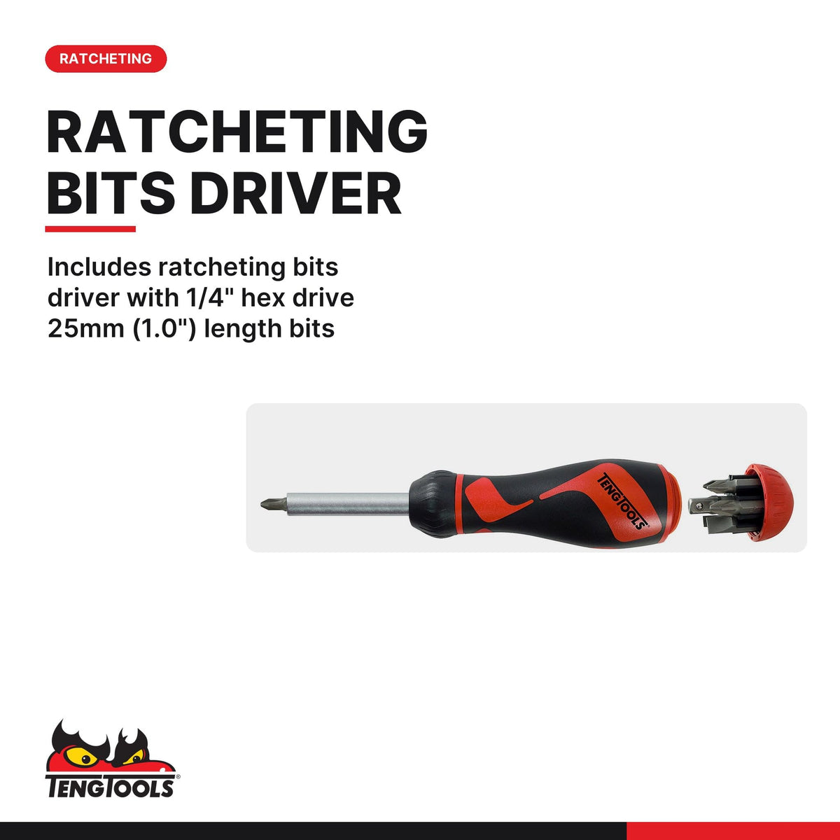 Teng Tools 54-Piece Mixed Screwdriver Set With Bits and Case - MD9053N