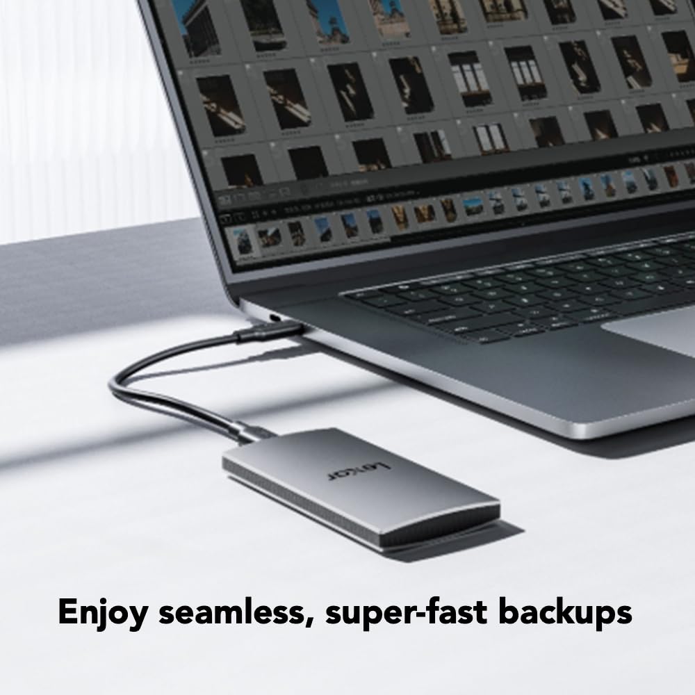 Lexar 2TB ES3 External SSD, 1050MB/s Read, USB-C, Sleek & Sturdy
