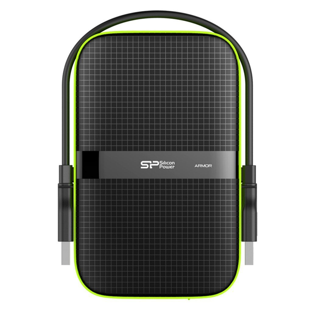 Silicon Power SP040TBPHDA60S3K Armor A60 4TB Military-grade Shockproof/Water-Resistant USB 3.0 2.5" Portable External Hard Drive for PC and Mac, Black