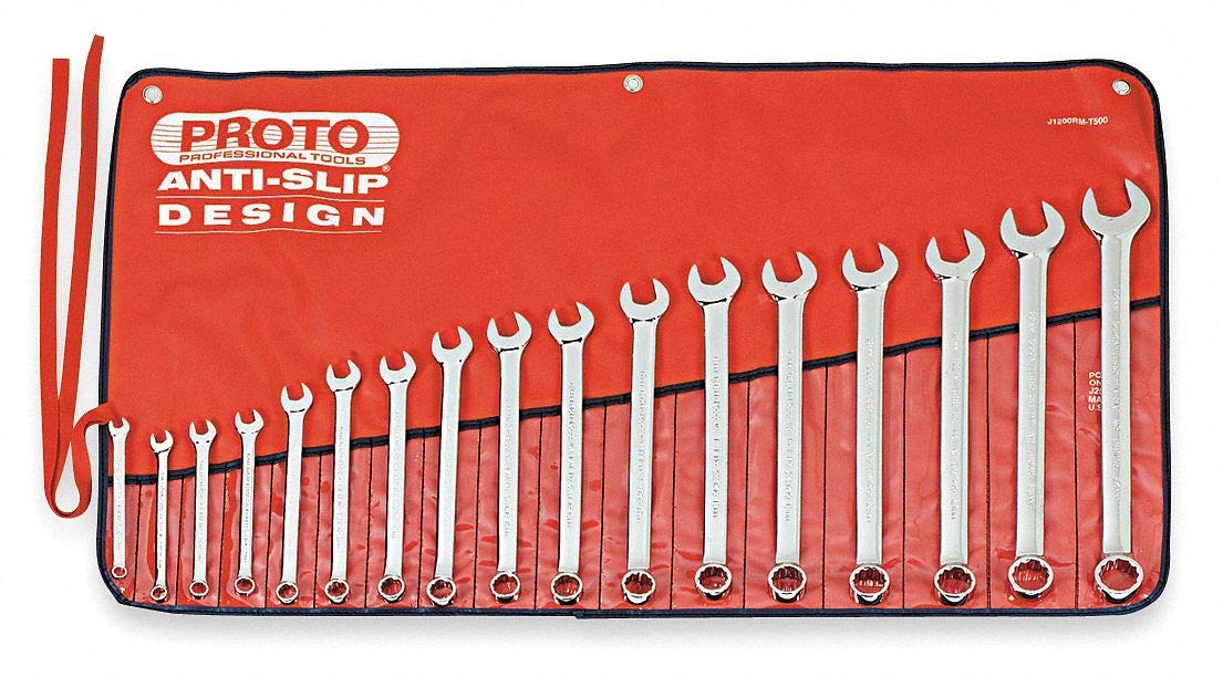 17 Piece Full Polish Metric Combination Wrench Set 12 PT