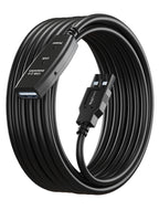 MutecPower 100 Feet Active USB Extension Cable 3.0 Male to Female with 3 Extension chipsets Signal Booster - Repeater Cord 30 Meters / 100 Feet (AC Power Supply Included)