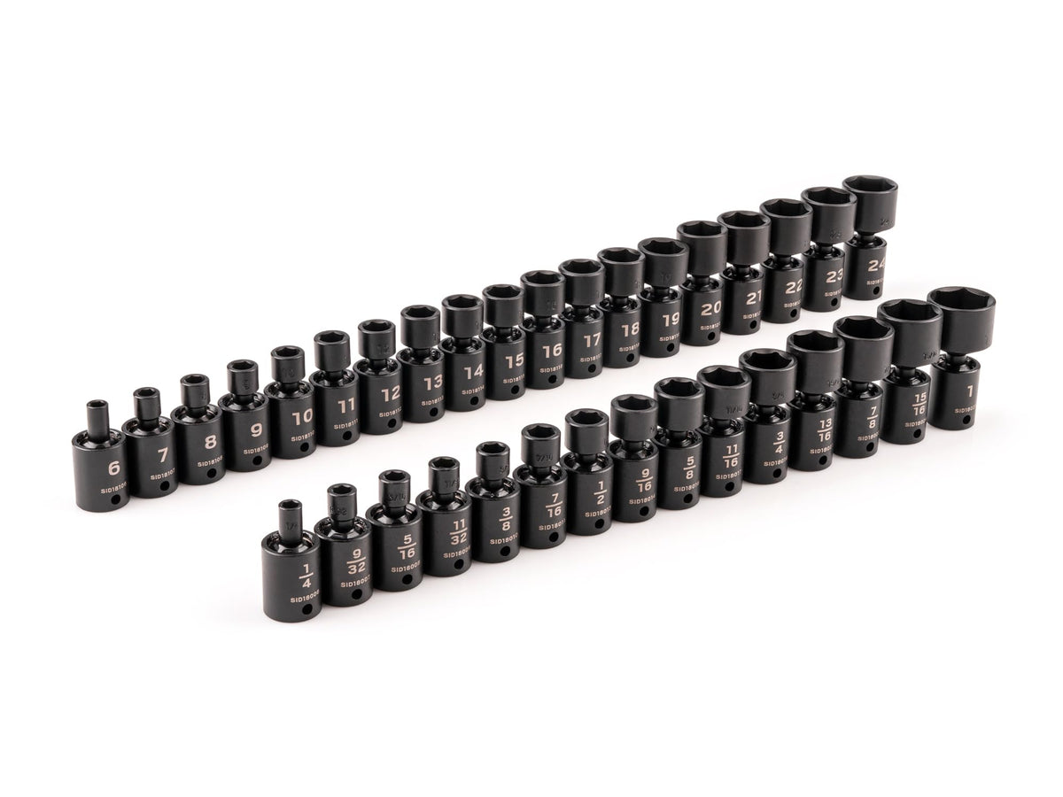 TEKTON 3/8 Inch Drive Universal Joint Impact Socket Set | SID97003