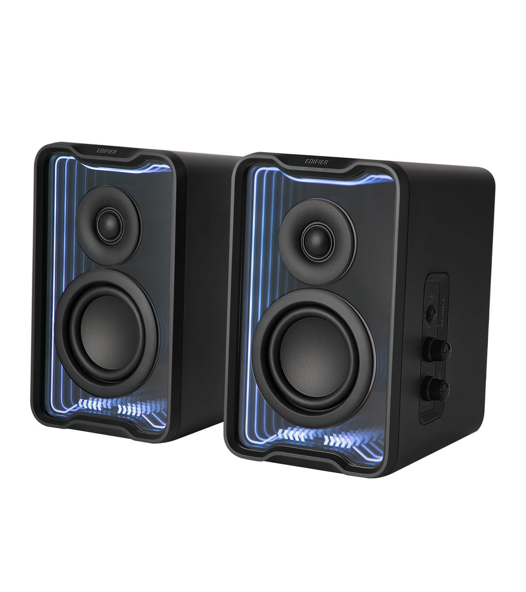 Edifier QR30 RGB Light Desktop Computer Gaming Speakers, 30W RMS, Black