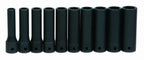 Williams JHWWS-1419RC SUPERTORQUE 19-Piece 1/2-Inch Drive SAE Deep Impact 6 Point Socket Set, Black Industrial Finish, Designed for Maximum Engagement on 6-Point Fasteners