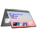 Lenovo Yoga 7 2-in-1 AI Laptop 16" WUXGA Touch Intel 8-core Ultra 7 256V (Up to 47 NPU Tops) 16GB DDR5 1TB SSD WiFi7 Fingerprint Backlit for Creator Business Professional Win11 Pro ICP Accessory