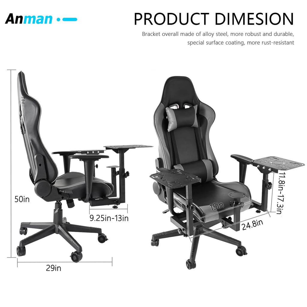 Removable Flight Simulator Cockpit with Racing Seat Compatible with Logitech G25 G27 G920 G923,for Thrustmaster T300RS TX A10C Metal Warthog Gear,for Fanatec,Detachable Simulation Stand