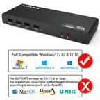 DisplayLink Universal Docking Station,WAVLINK 15-in-1 USB C Ultra 5K Dual 4K HD Multiple Display Dock with 2xHDMI/DP,Gigabit Ethernet,6xUSB 3.0,Type C,Audio,Mic,for New MacBook Neo,Windows,Mac