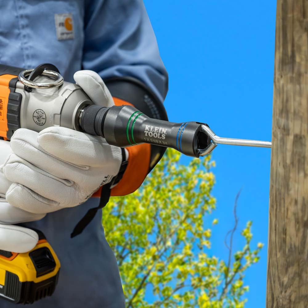 Klein Tools NRHD 5-In-1 Impact Socket, and Small and Large Alignment Slots