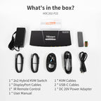 TESmart USB C + HDMI/DP KVM Switch Dual Monitor for Laptop&Desktop, 4K@60Hz