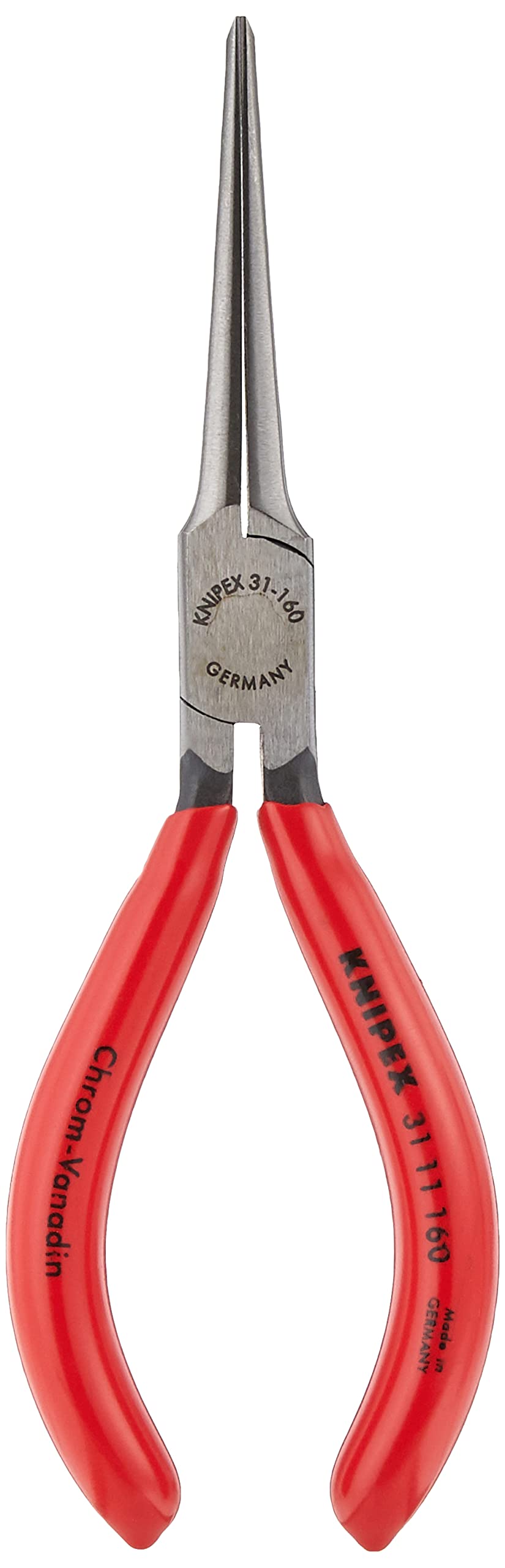 KNIPEX Tools 00 20 04 SB, Precision Circlip Snap-Ring Red Pliers 8-Piece Set & 31 11 160 Tools - Needle Nose Pliers (3111160)