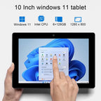 10.1" Window s 11 Touchscreen Tablet PC,In tel Processor,6GB RAM 128GB Storage,6000mAh Battery,Dual Band 2.4&5G WiFi Bluetooth Lightweight Portable Mini Laptop Tablet for School Business Office Travel