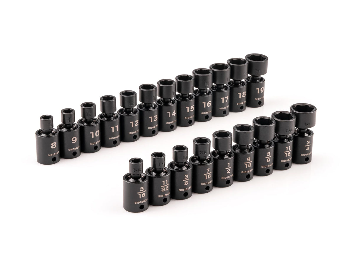 TEKTON 3/8 Inch Drive Universal Joint Impact Socket Set | SID97003