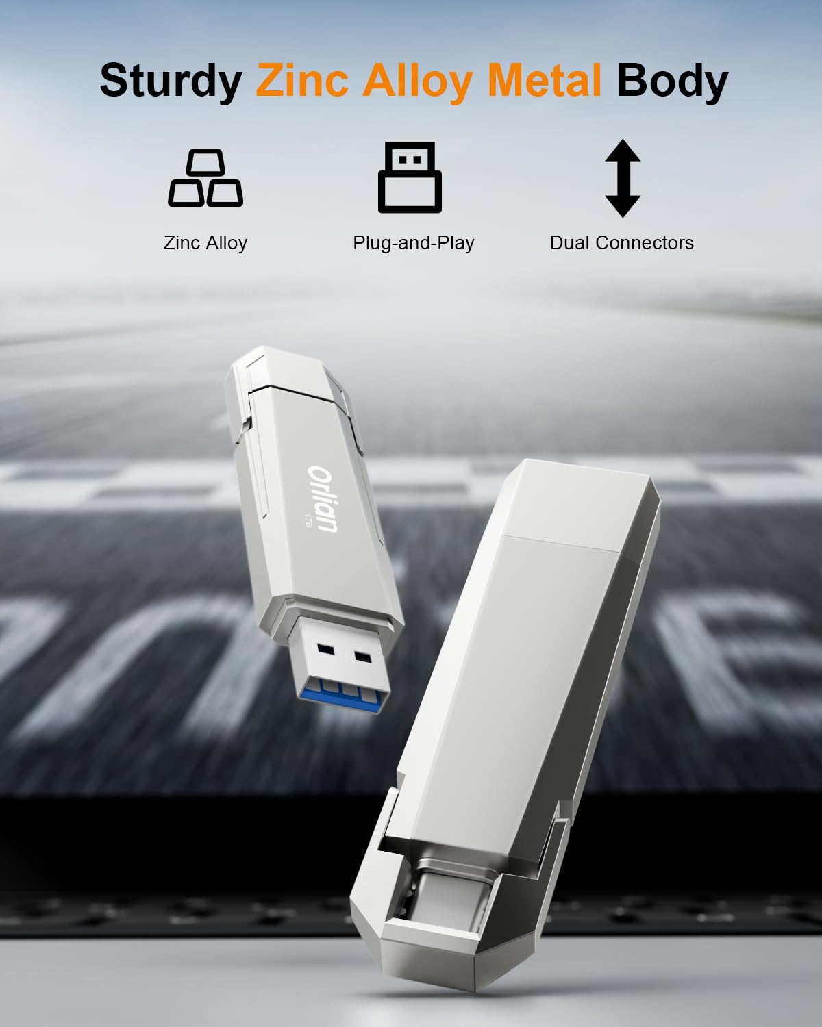 1TB External SSD USB Solid State Drive up to 1000MB/s Dual USB C+A 3. 2 Thumb Drive