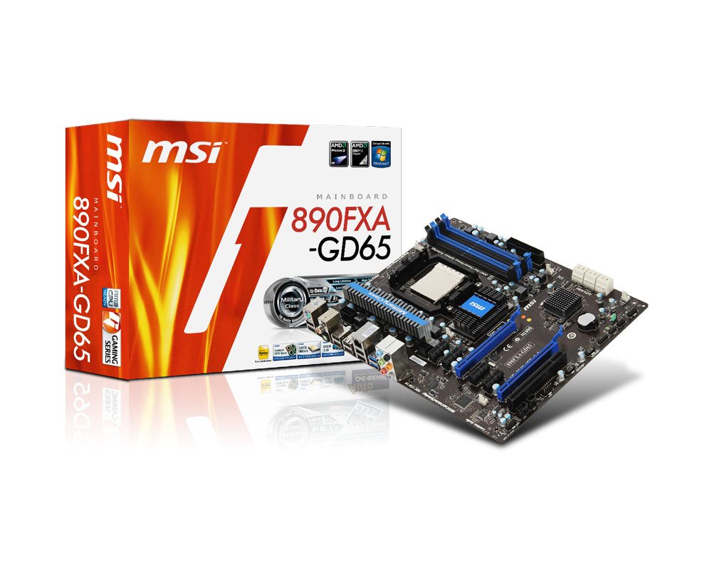 MSI AMD 890FX ATX DDR3 1333 AM2+ or AM3 Motherboards 890FXA-GD65
