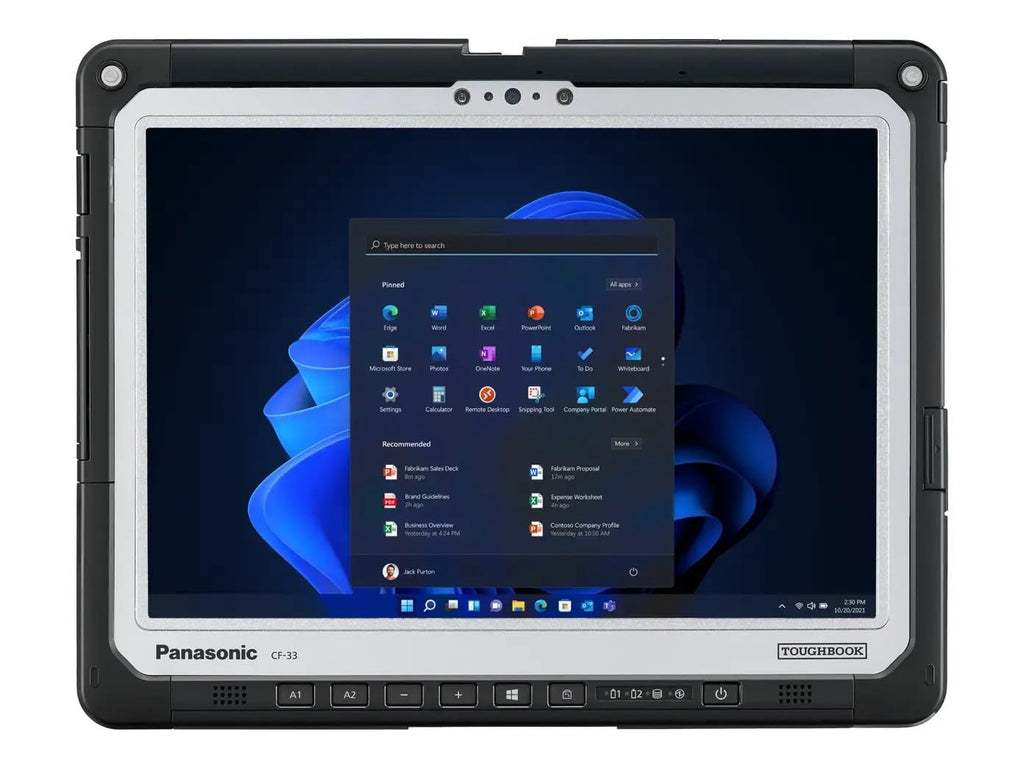 Panasonic Toughbook 33 MK1 Rugged Tablet, i5-7th Gen, 12-Inch QHD 2160x1440 Touchscreen, 8GB RAM, 256GB SSD, Windows 11 Pro (Renewed)