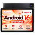 Android 16 Tablet, Octa-Core Tablet, 34GB RAM 128GB ROM 1TB Expand, HD IPS Touch Screen 10 inch Tablet, 6000mAh Battery, BT5.4 WiFi 6, 5+8MP Dual Camera, Black