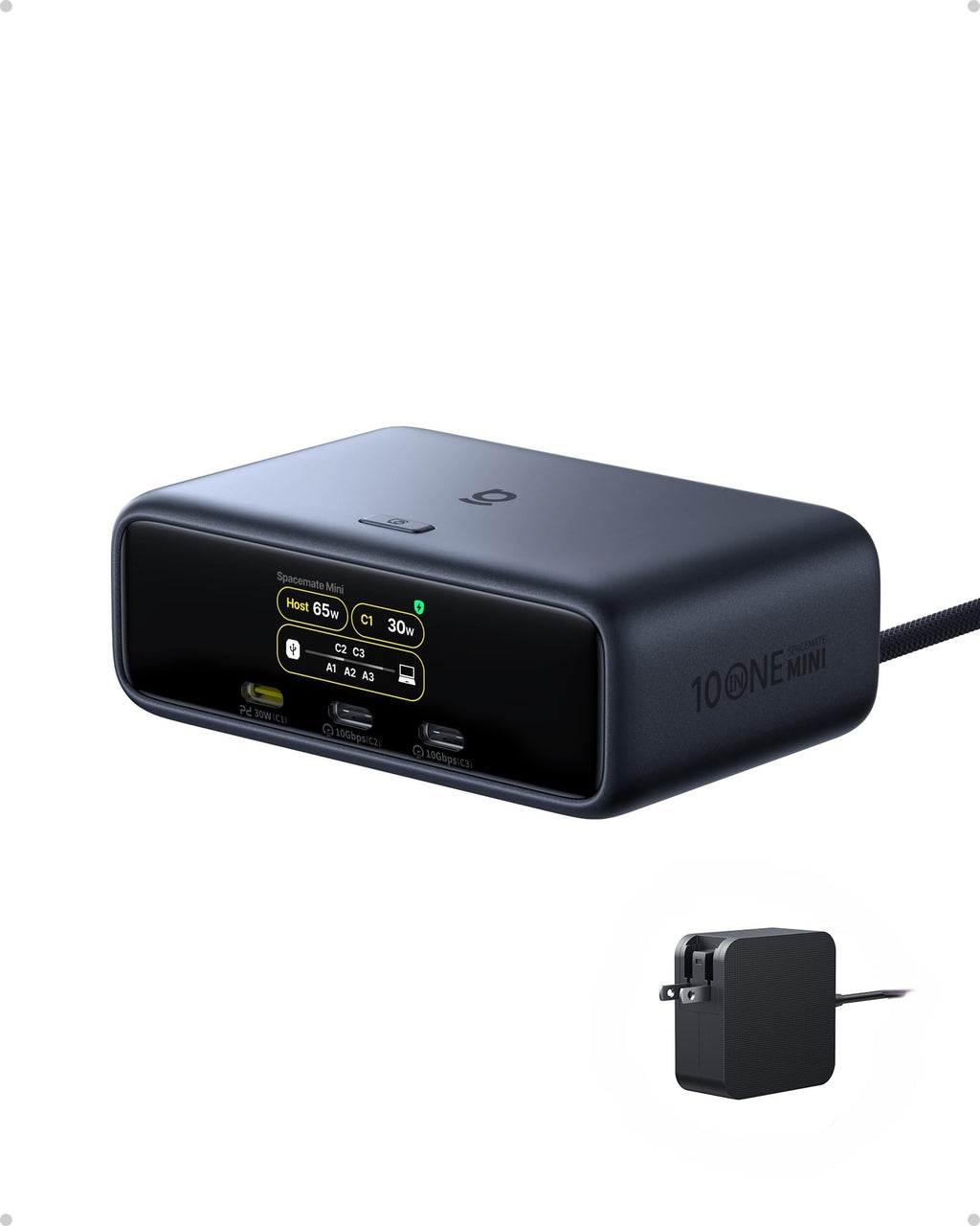 Baseus Spacemate RD1 Mini Docking Station 10-in-1 for Dual Monitor Windows