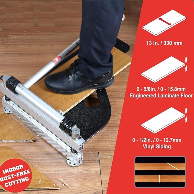 Composite flooring cutter, for multi-layer flooring, fiber cement board,for wall panels with rubber concave backing Precision cutting tool for home improvement
