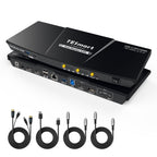 TESmart USB C + HDMI/DP KVM Switch Dual Monitor for Laptop&Desktop, 4K@60Hz