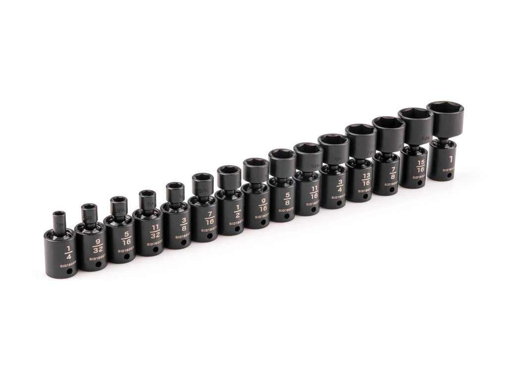 TEKTON 3/8 Inch Drive Universal Joint Impact Socket Set | SID97003