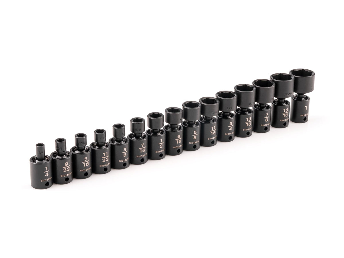 TEKTON 3/8 Inch Drive Universal Joint Impact Socket Set | SID97003