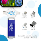 ThePhotoStick® Omni 256GB Photo Backup for iPhone, Android and Computers