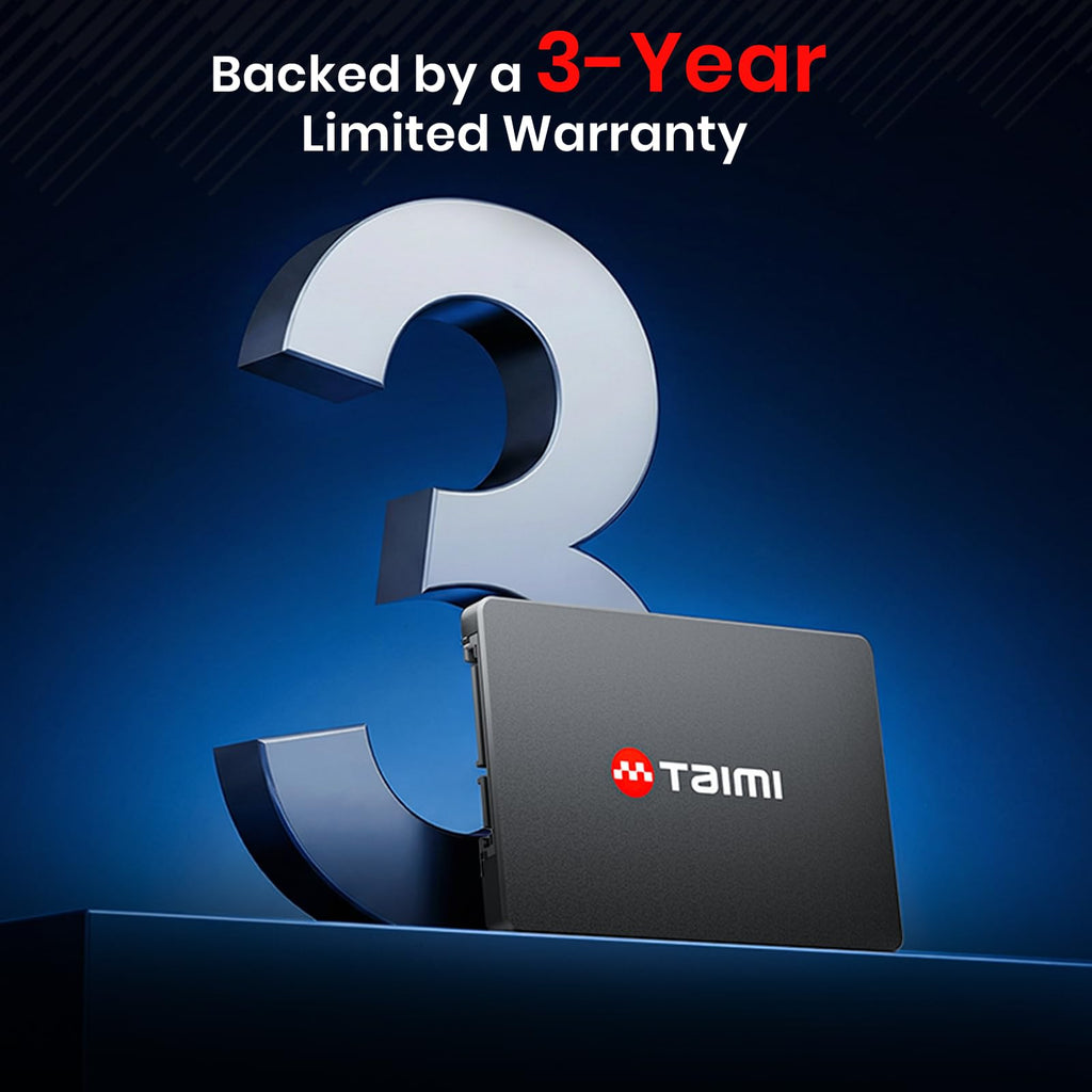 TAIMI 1TB 2.5 Inch SSD SATA III Internal Solid State Drive - Up to 550MB/s, 3D NAND TLC, High-Speed Storage Upgrade for Laptop, Desktop, PC (1, TB)