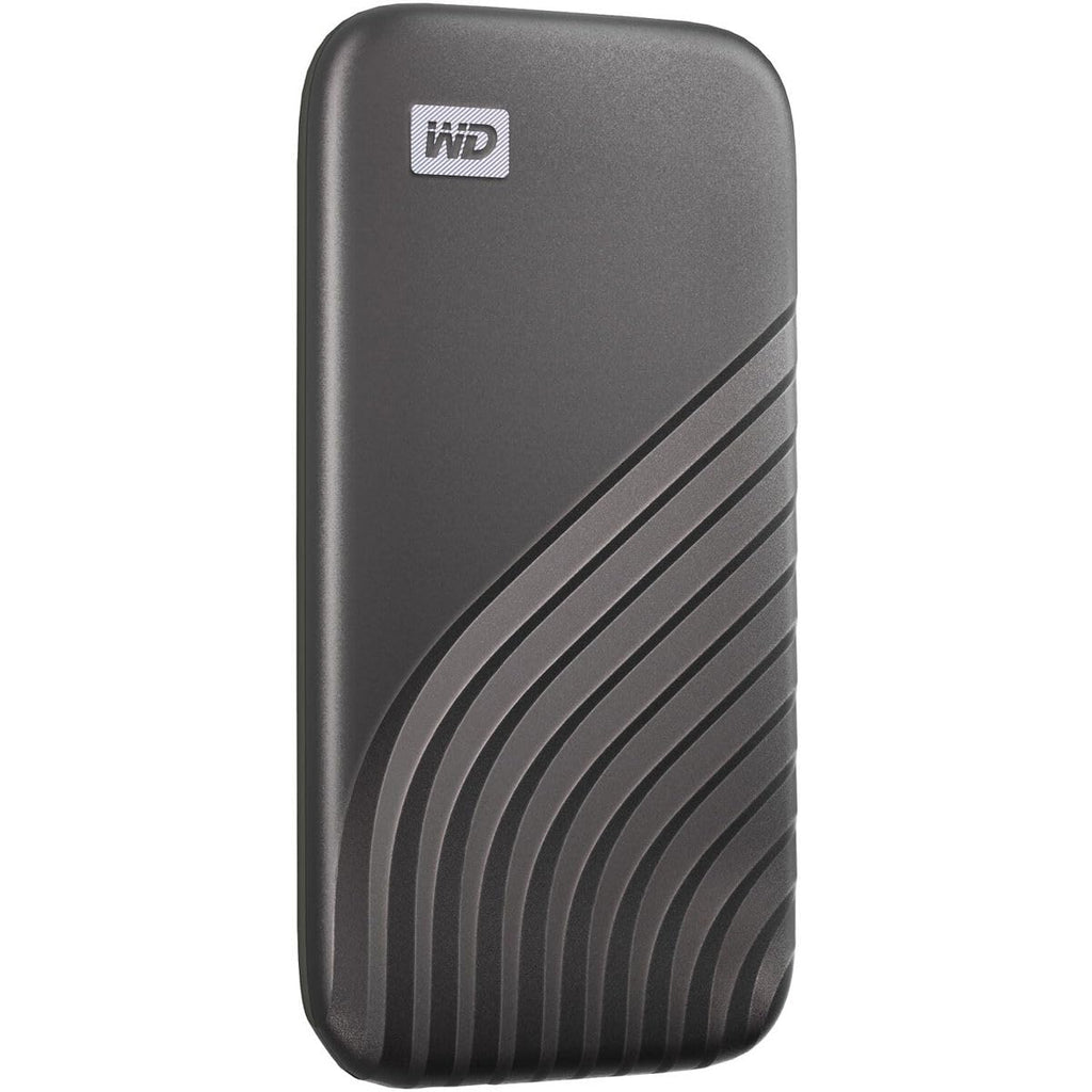 Western Digital 500GB My Passport SSD Portable External Solid State Drive, Gray, Sturdy and Blazing Fast, Password Protection with Hardware Encryption - WDBAGF5000AGY-WESN