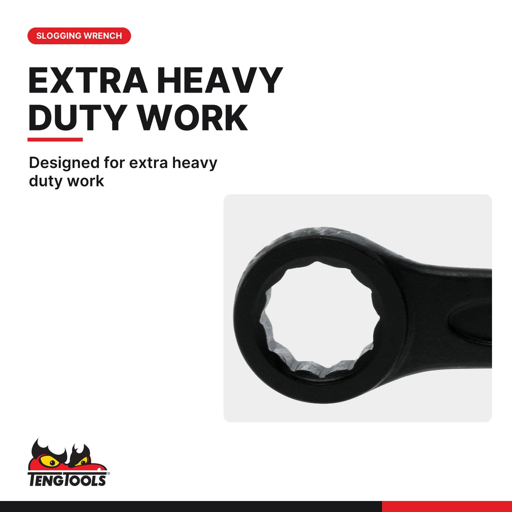 Teng Tools 85 mm Ring End Slogging Wrench Metric Box End Striking - 903085