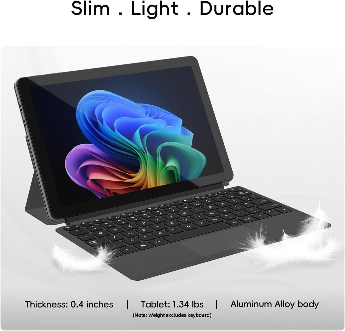 2-in-1 Laptop/Tablet (2026), 10.1" FHD IPS Touchscreen, 1-Year Office 365