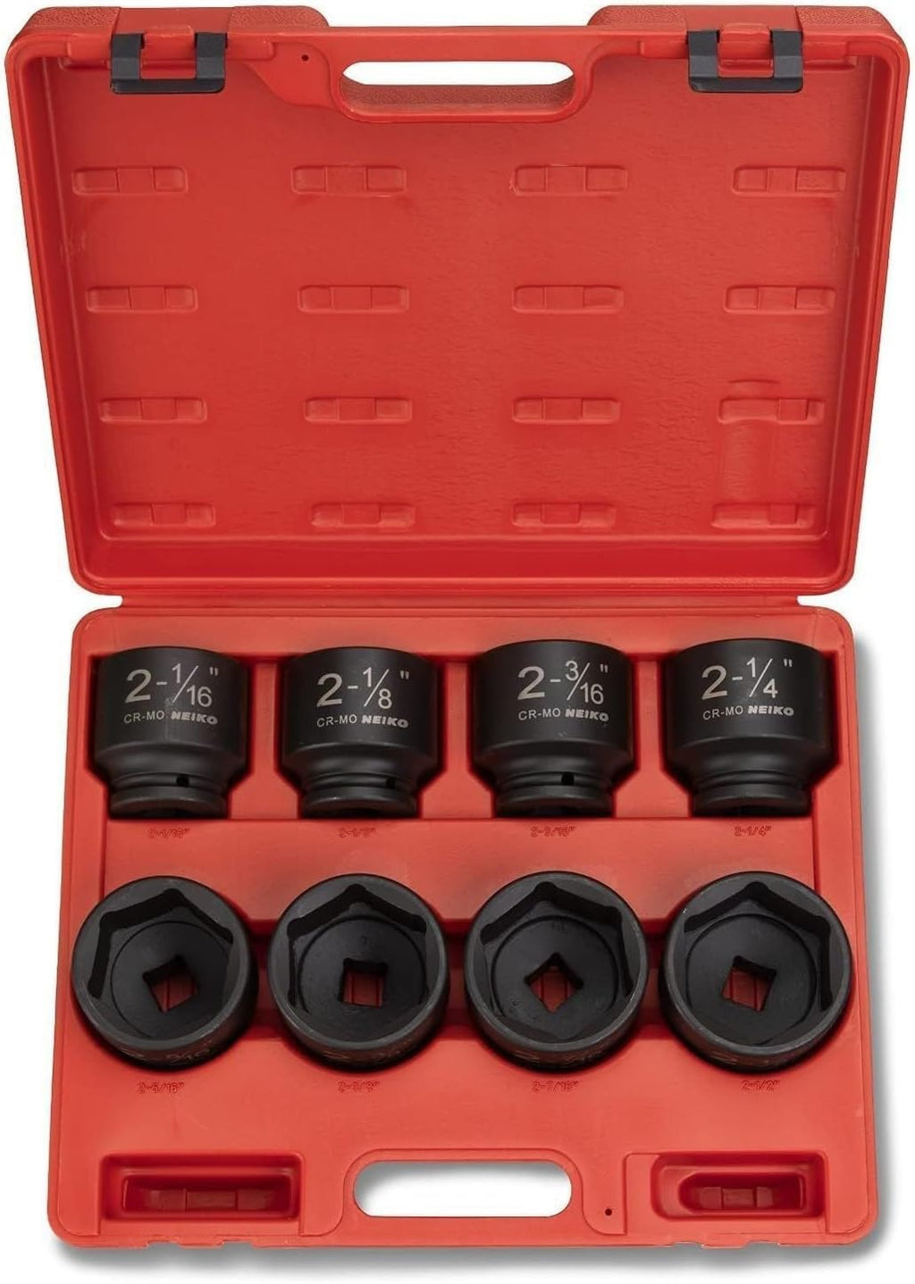 NEIKO 02379A 3/4" Drive Jumbo Impact Socket Set | 21 Piece | Shallow | SAE | Sizes 3/4” to 2” | Cr-V Steel