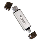 Transcend 1TB ESD300 Portable SSD 1050MB/s Type C, Silver, Thumb Drive