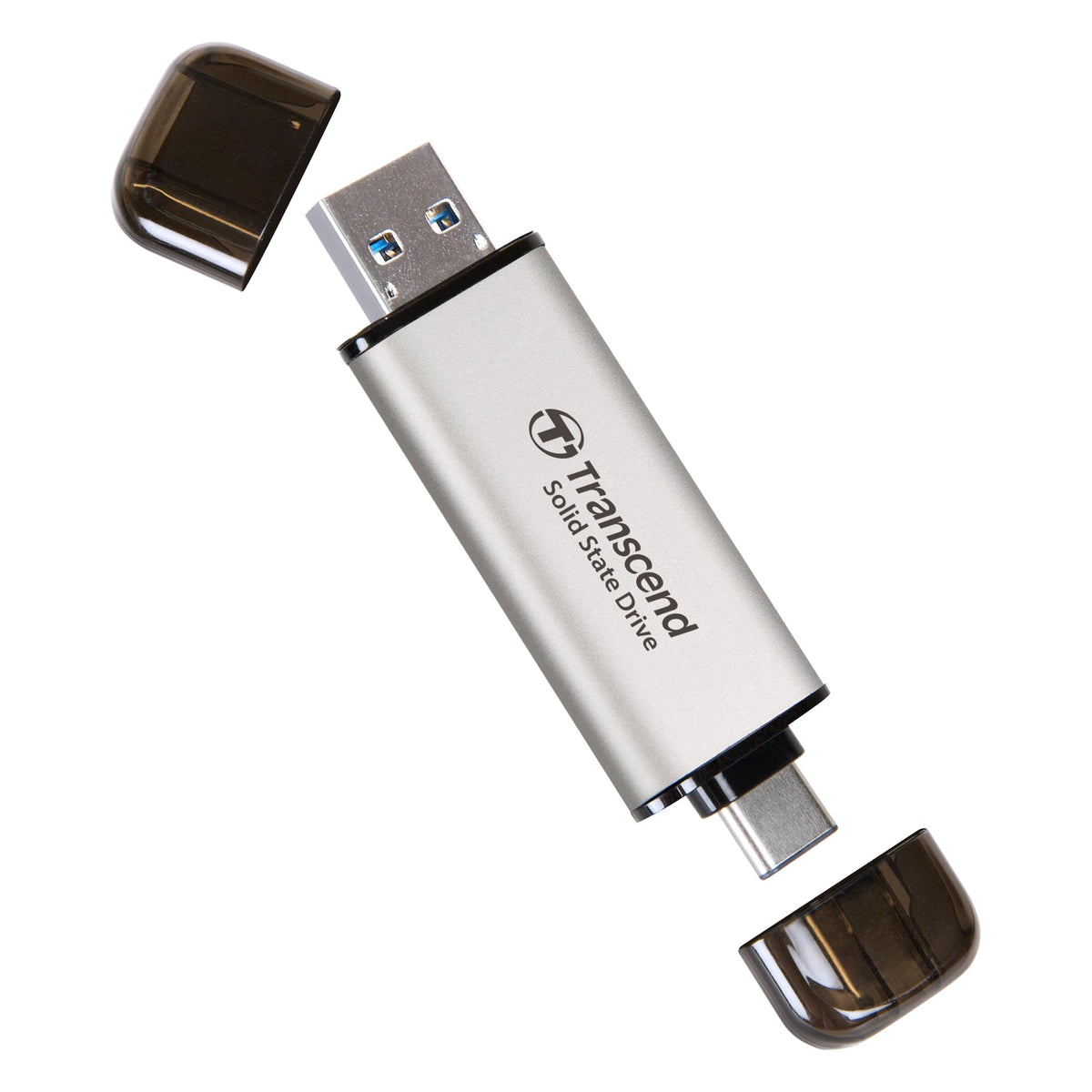 Transcend 1TB ESD300 Portable SSD 1050MB/s Type C, Silver, Thumb Drive