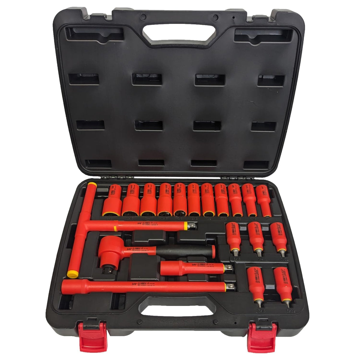 1000V Insulated SAE Socket Set | 20 Piece 3/8" Drive | 5 Hex Bits