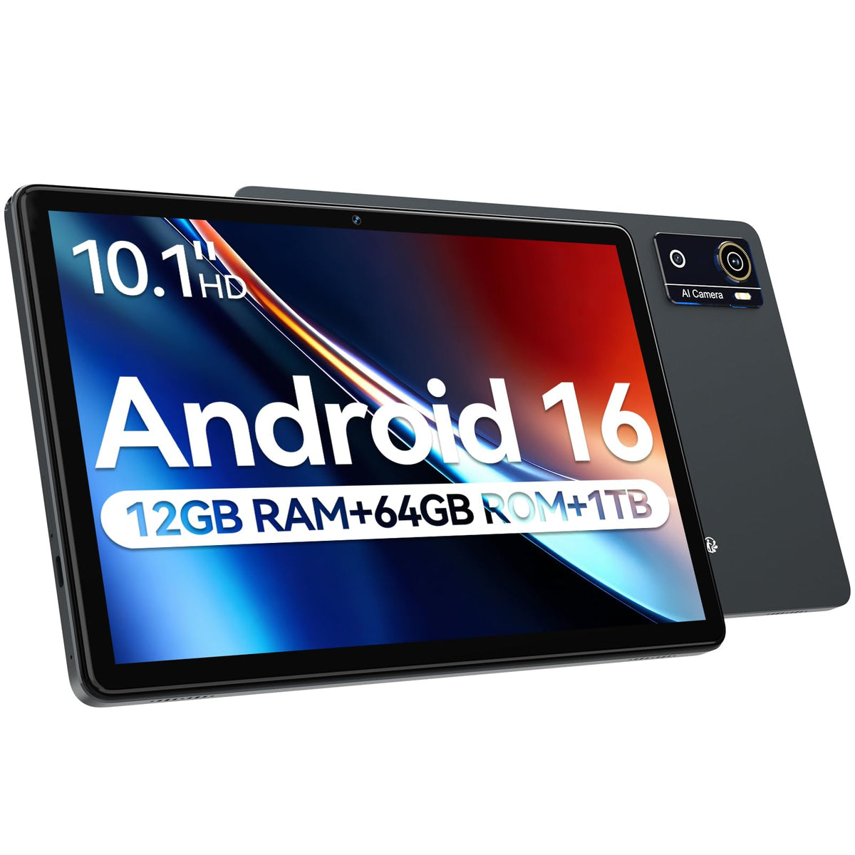 10.1 Inch Android 16 Tablet, 12GB + 64GB, Helio G80 for Home Use, WiFi