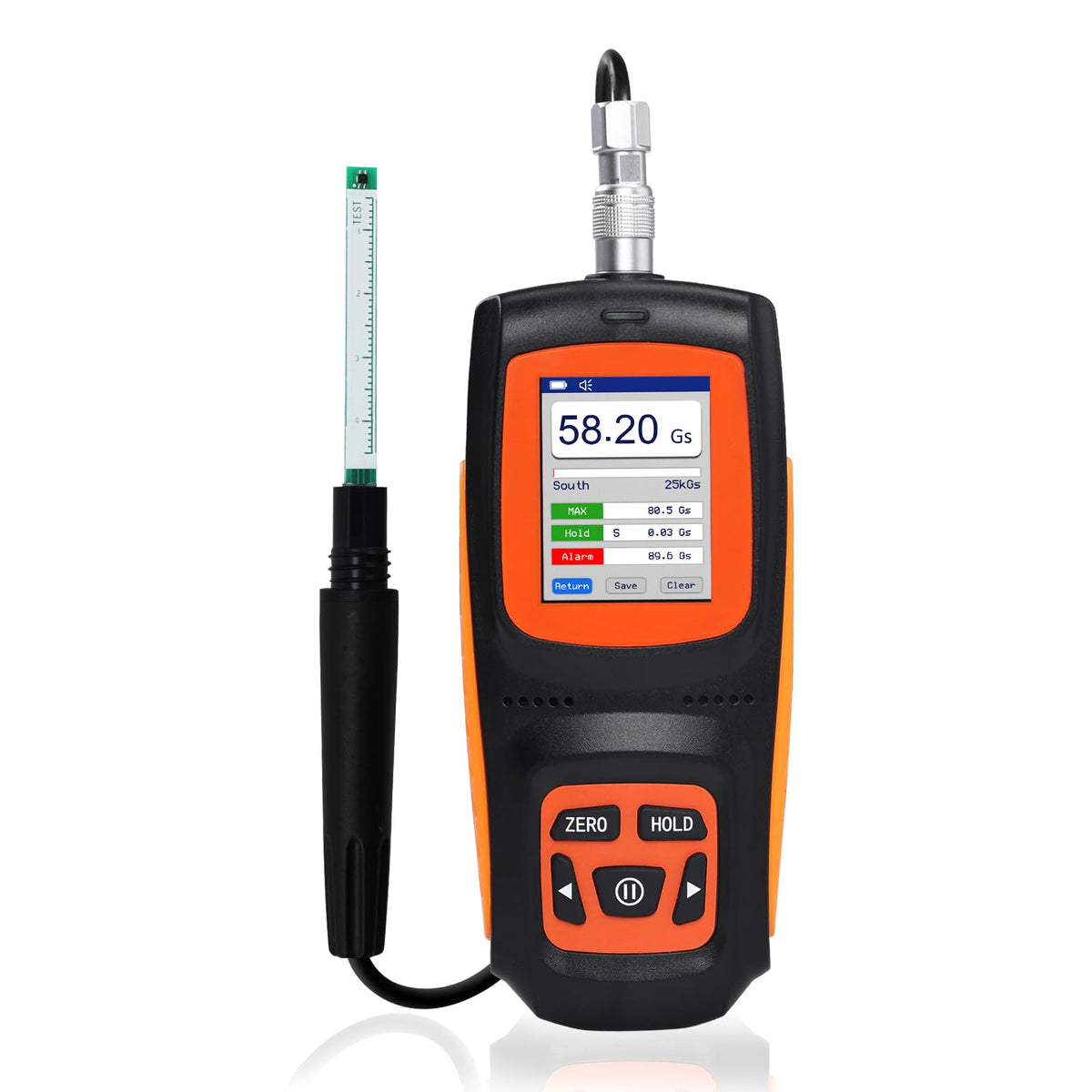 Gauss Meter, ±2% Accuracy Magnetometer, High Precision Industrial 0-2500mT Tesla Meter, Rechargeable Gaussmeter with Hall Probe, EMI & Surface Magnetic Field Tester, Data Storage