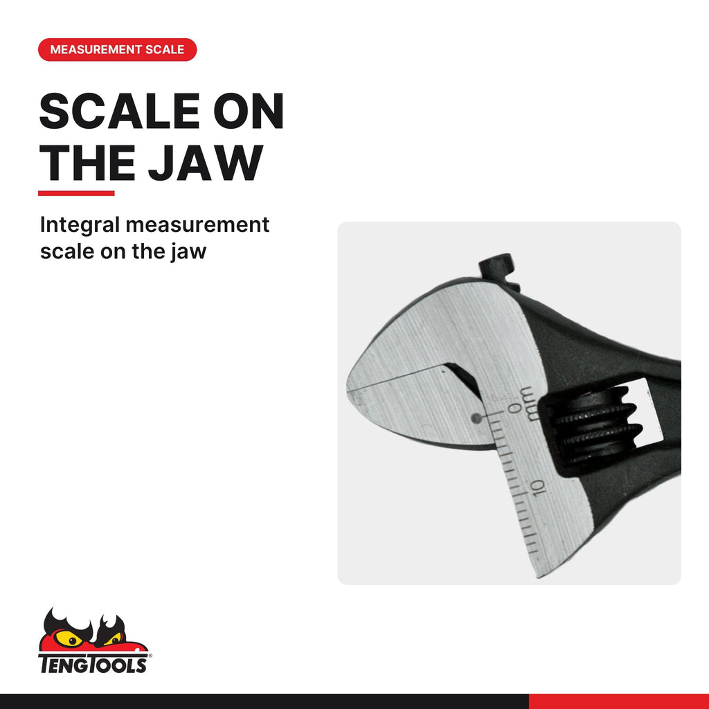 Teng Tools 600 mm Adjustable Wrench, Extra-Large Monkey Wrench - 4008