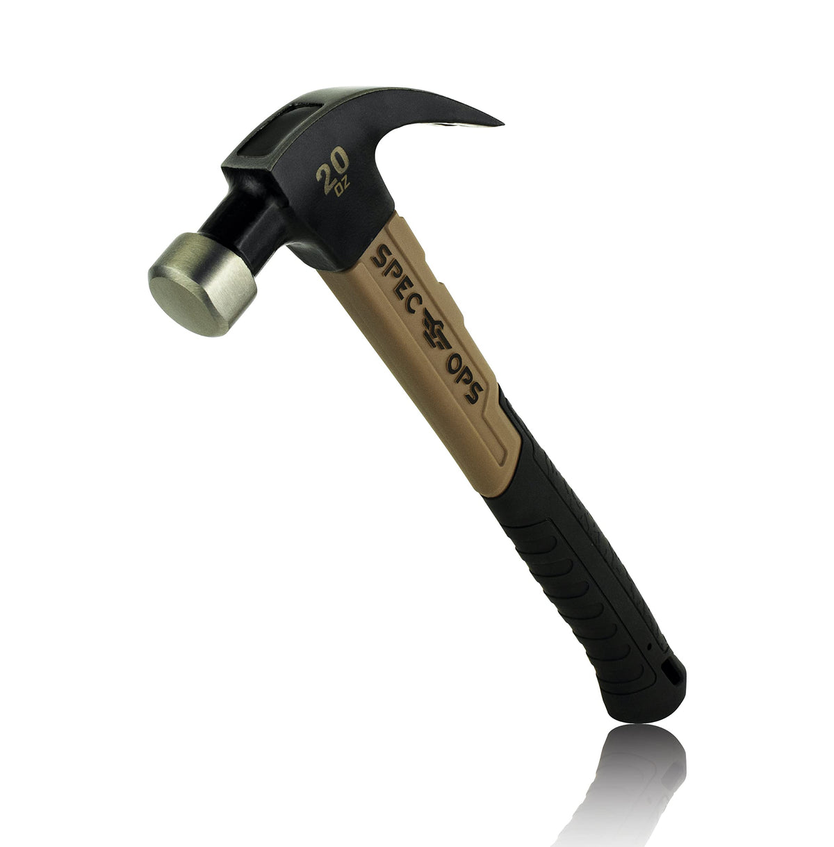 Spec Ops Tools, Fiberglass Hammer, 16 Inch, Soft Mallet Cap, Shock-Absorbing Grip, 3% Donated to Veterans, 20 Oz (Pack of 12)