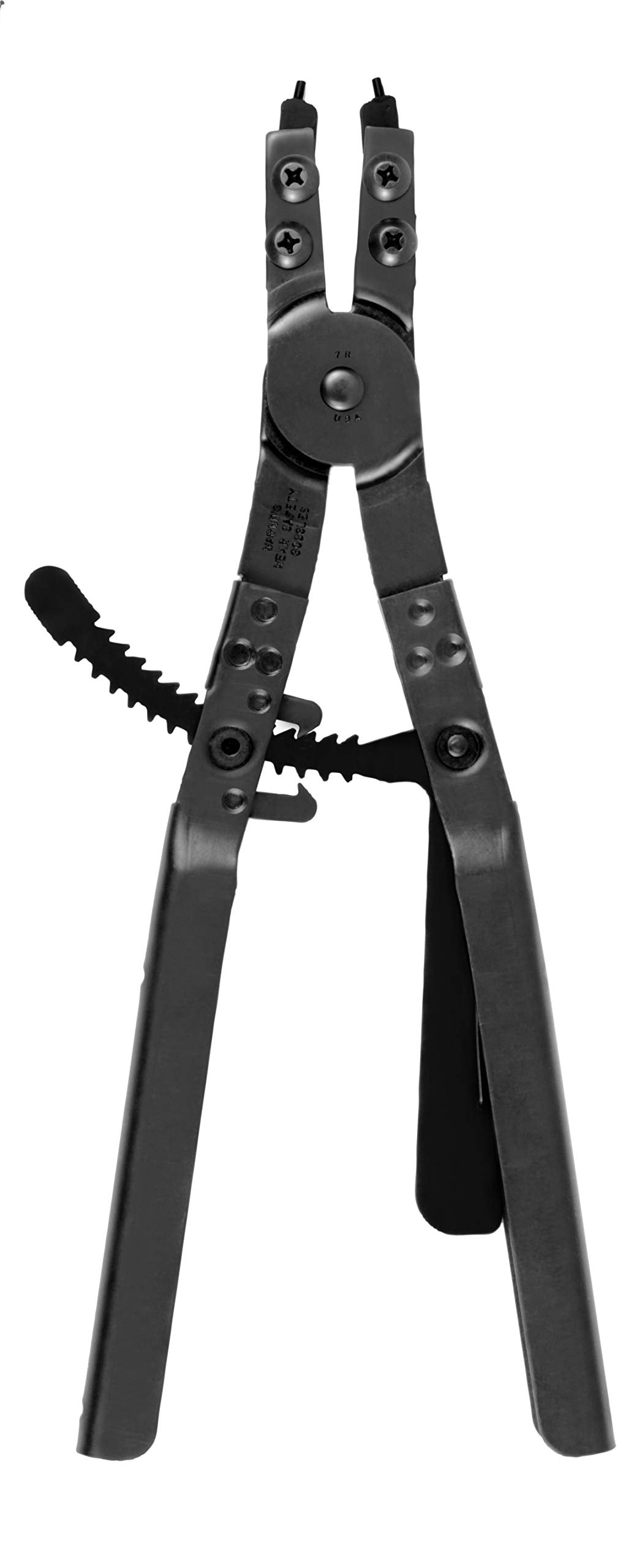 Imperial Tool IR150H Extra Large .15 Tip Diameter Ratcheting Retaining Ring Pliers with 0 Degree Tip Angle, Interior Housing, ".150"""
