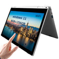 11.6 inch 2 in 1 Touchscreen Laptop, FHD 1080P Display, Intel Celeron CPU, 8GB RAM 256GB SSD, 360°Convertible Flip Ultra Thin Lightweight Tablet Laptop,Webcam,Type-C,WiFi,Window s 11,Silver