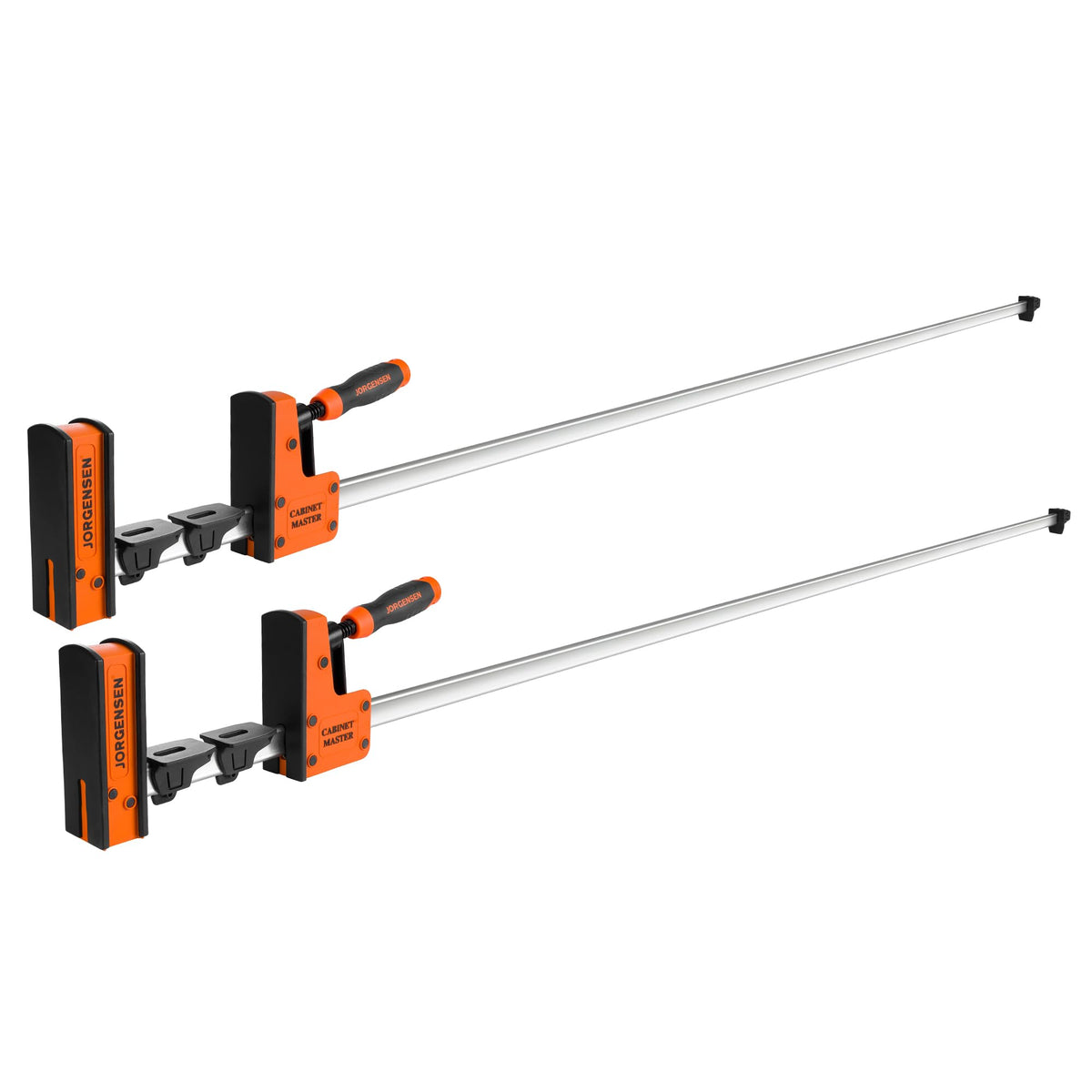 JORGENSEN 72-Inch Parallel Bar Clamps, 2-Pack Cabinet Master Bar Clamps