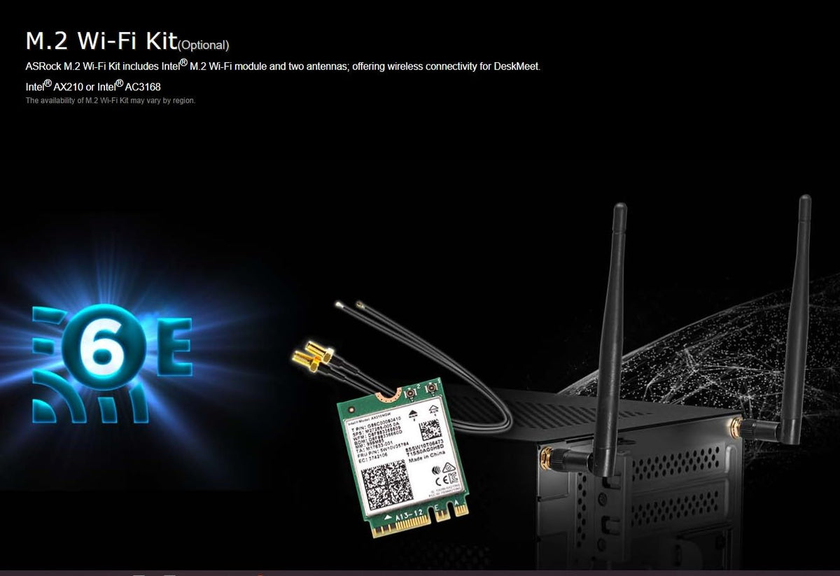 ASRock DeskMeet B660 Mini PC Barebone Kit – Intel B660, Supports 14th/13th/12th Gen Intel Core CPUs, DDR4 128GB, PCIe 4.0, Dual M.2, 500W PSU, USB-C, HDMI/DP/D-Sub (No CPU/RAM/Storage)