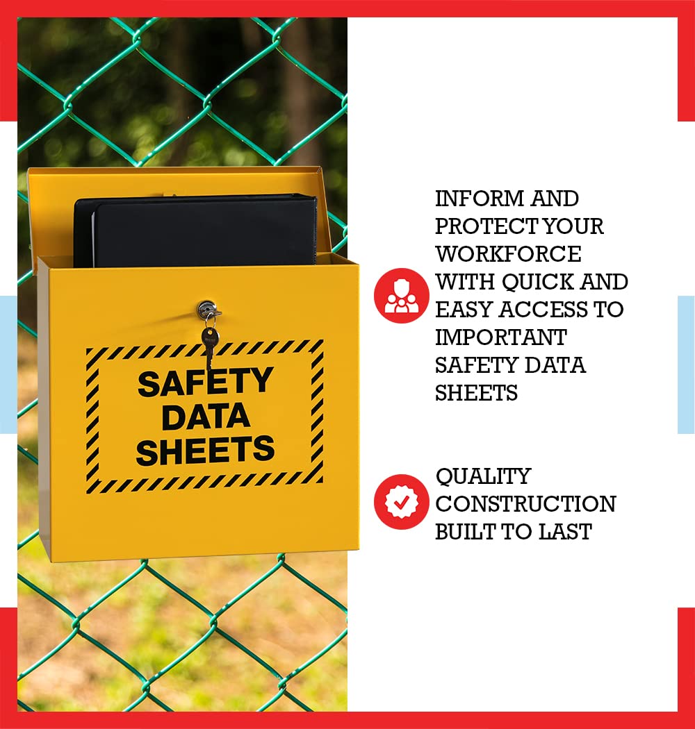 SDS Binder Storage Cabinet, Locking Cabinet for Safety Data Sheets